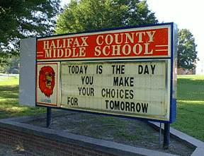 Halifax School marquee (54037 bytes)